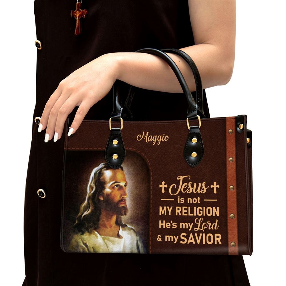 Custom Drop Shipping Jesus Is My Lord And My Savior Personalized Leather Bag For Women, Religious Gifts For Women High Quality