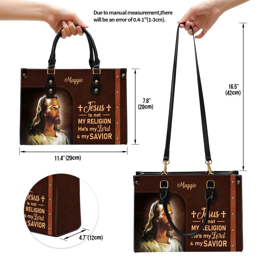 Custom Drop Shipping Jesus Is My Lord And My Savior Personalized Leather Bag For Women, Religious Gifts For Women High Quality