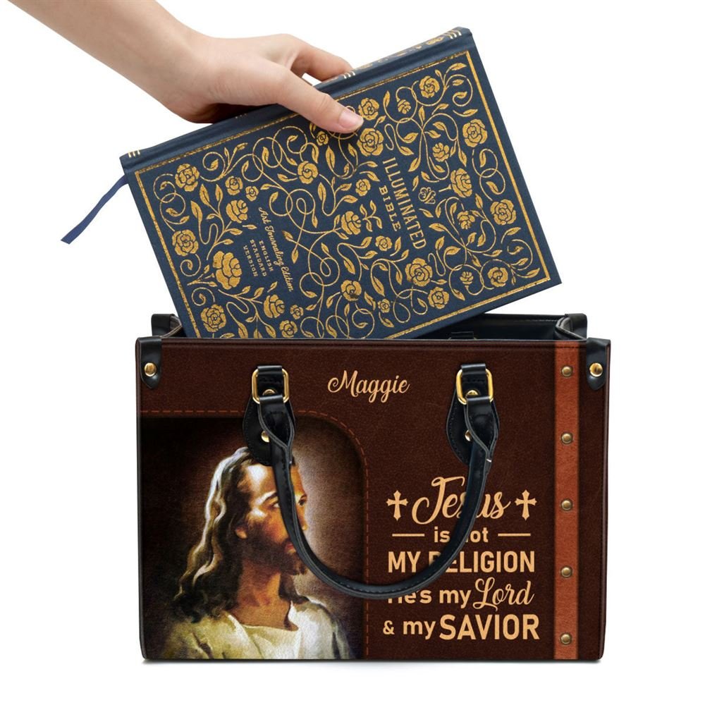 Custom Drop Shipping Jesus Is My Lord And My Savior Personalized Leather Bag For Women, Religious Gifts For Women High Quality
