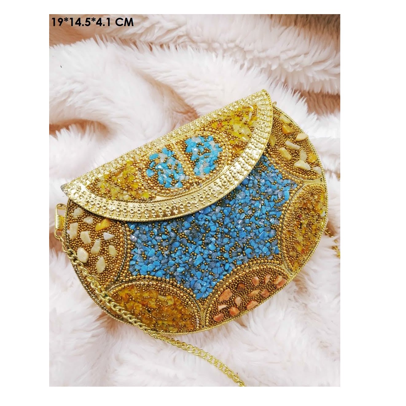 Wedding Ladies Clutch Bags Custom Luxury Envelope Metal Clutch Bag for Women Metal Frame Evening Clutch Bag with Metal Chain