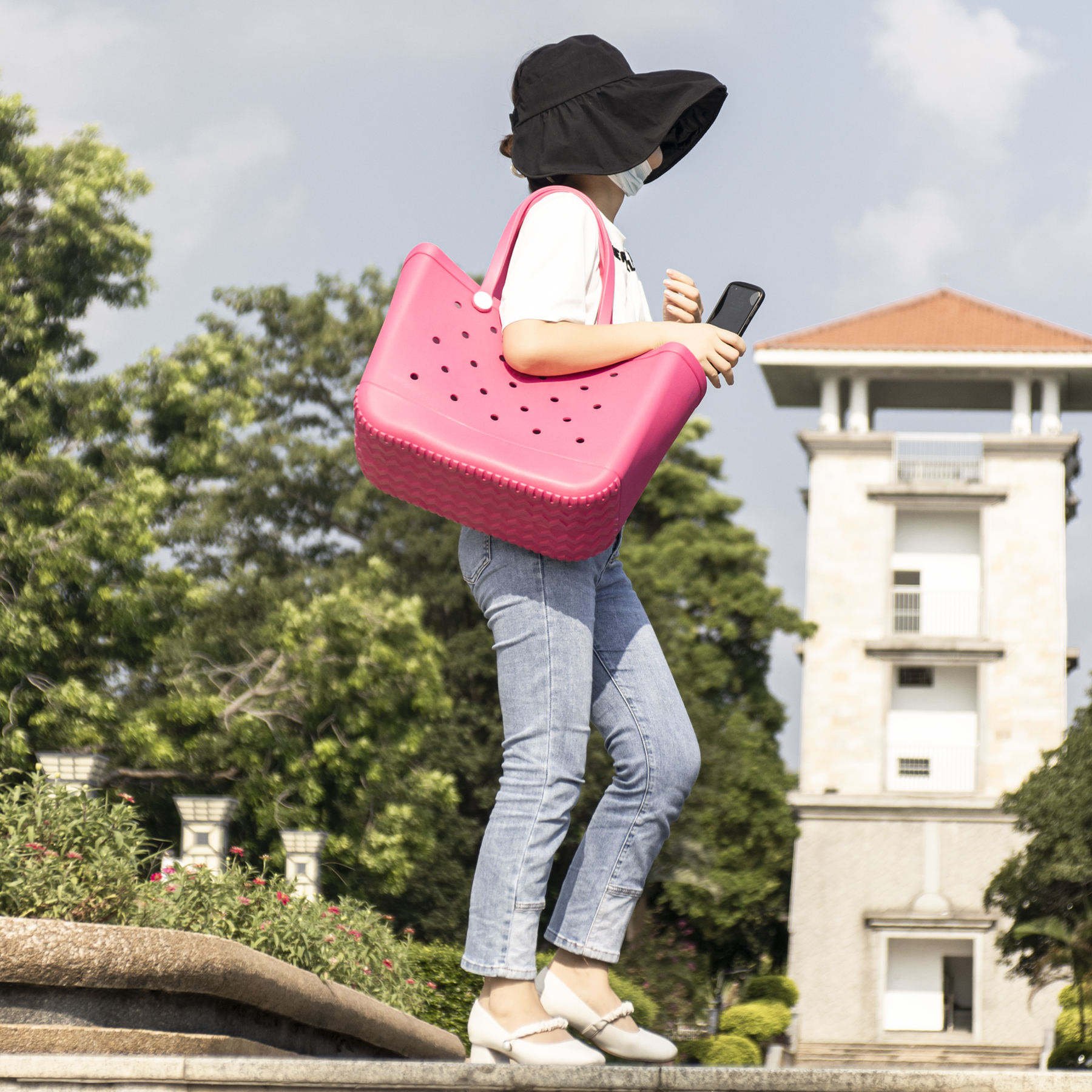 Quality Upgrade New Ladies EVA Bag Portable Shoulder Supermarket Shopping Travel Luxury beach Bag Kids Bogg Bag