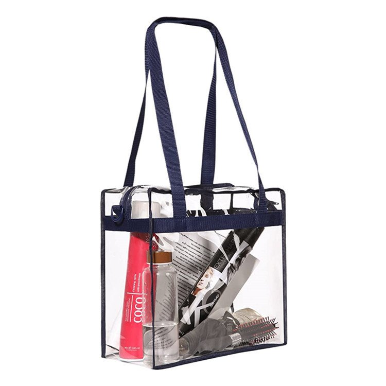 Custom Logo Transparent PVC Tote Bag Sac A Main Femme Shopping Travel Shoulder Bag Bolsos De Mujer Hand Messenger Bag For Women