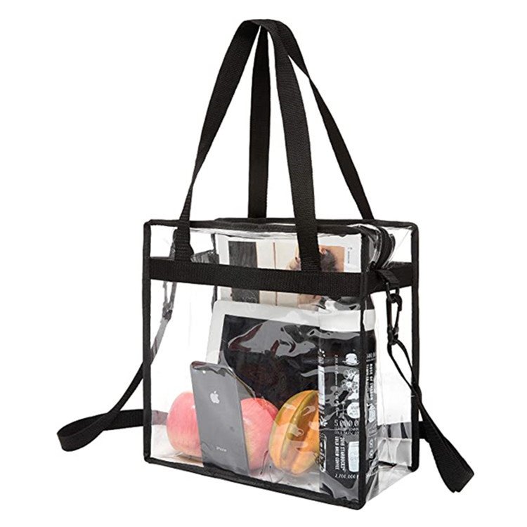 Custom Logo Transparent PVC Tote Bag Sac A Main Femme Shopping Travel Shoulder Bag Bolsos De Mujer Hand Messenger Bag For Women