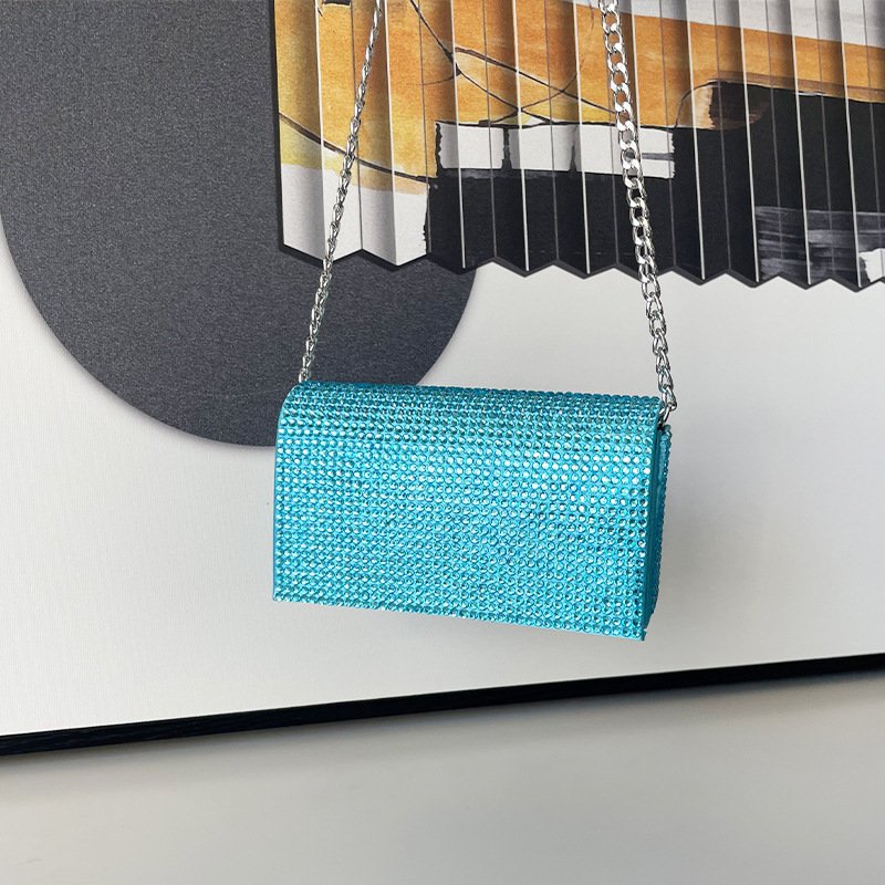 Luxury rhinestone underarm clutch purse 2024 shoulder messenger purses dress banquet bride handbag bag
