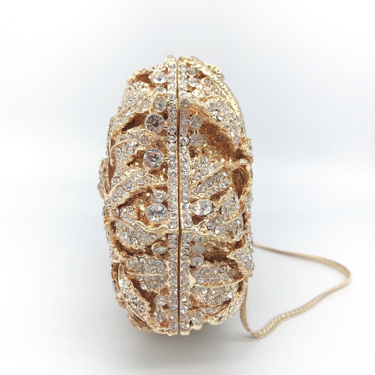 Chain New Fashion Luxury Women Wedding Clutch Bag Hollow Rose Diamond Evening Bag Cosmetic Bag