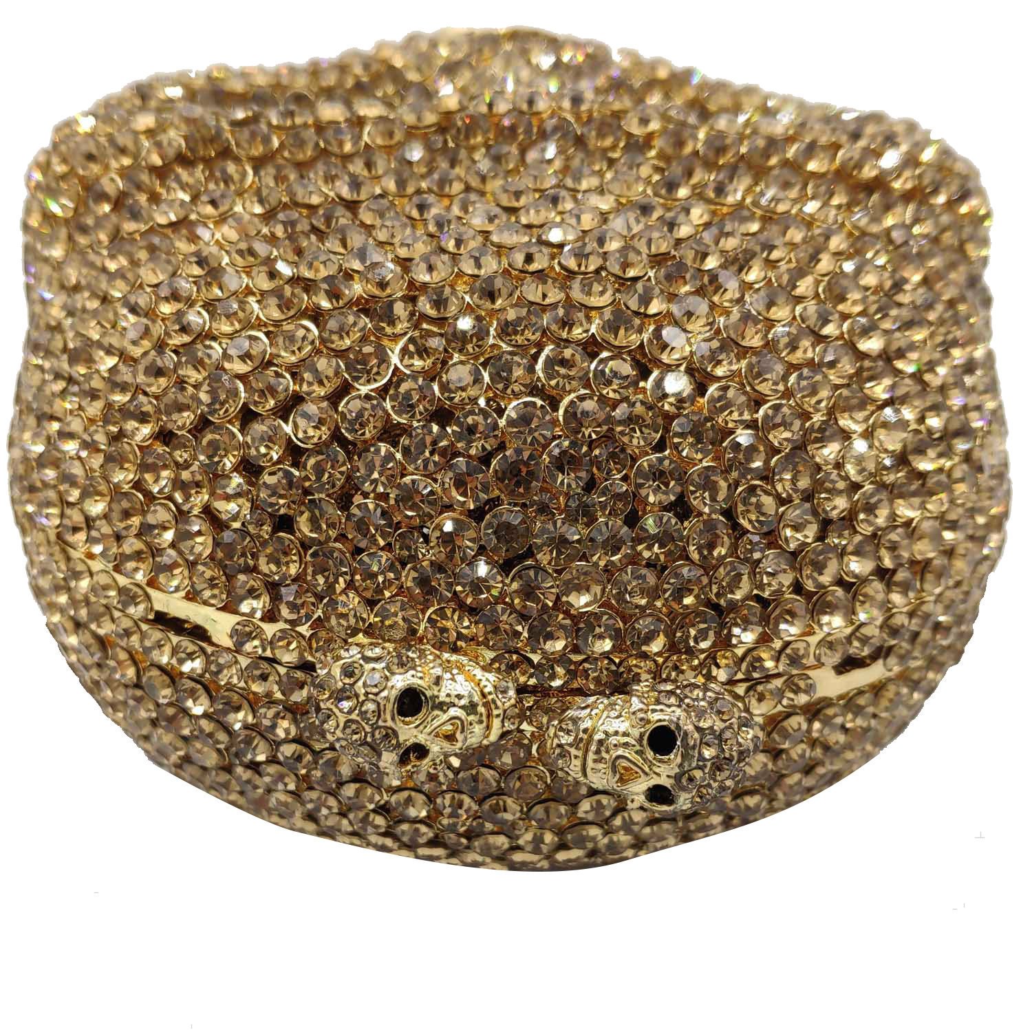 Luxury handmade colorful stones crystal bags evening hand bags for women rhinestone skull purses bag