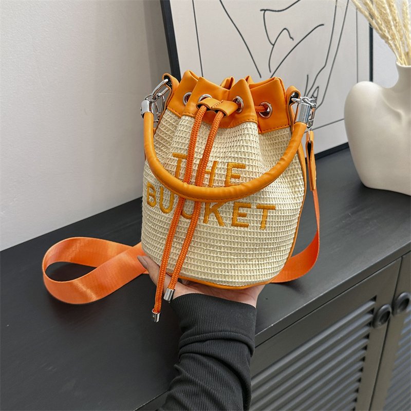 IDOIT Latest Evening Bags Trendy Brand Designer Woven Bucket Bags With Removable Shoulder Strap For Women Handbags And Purse