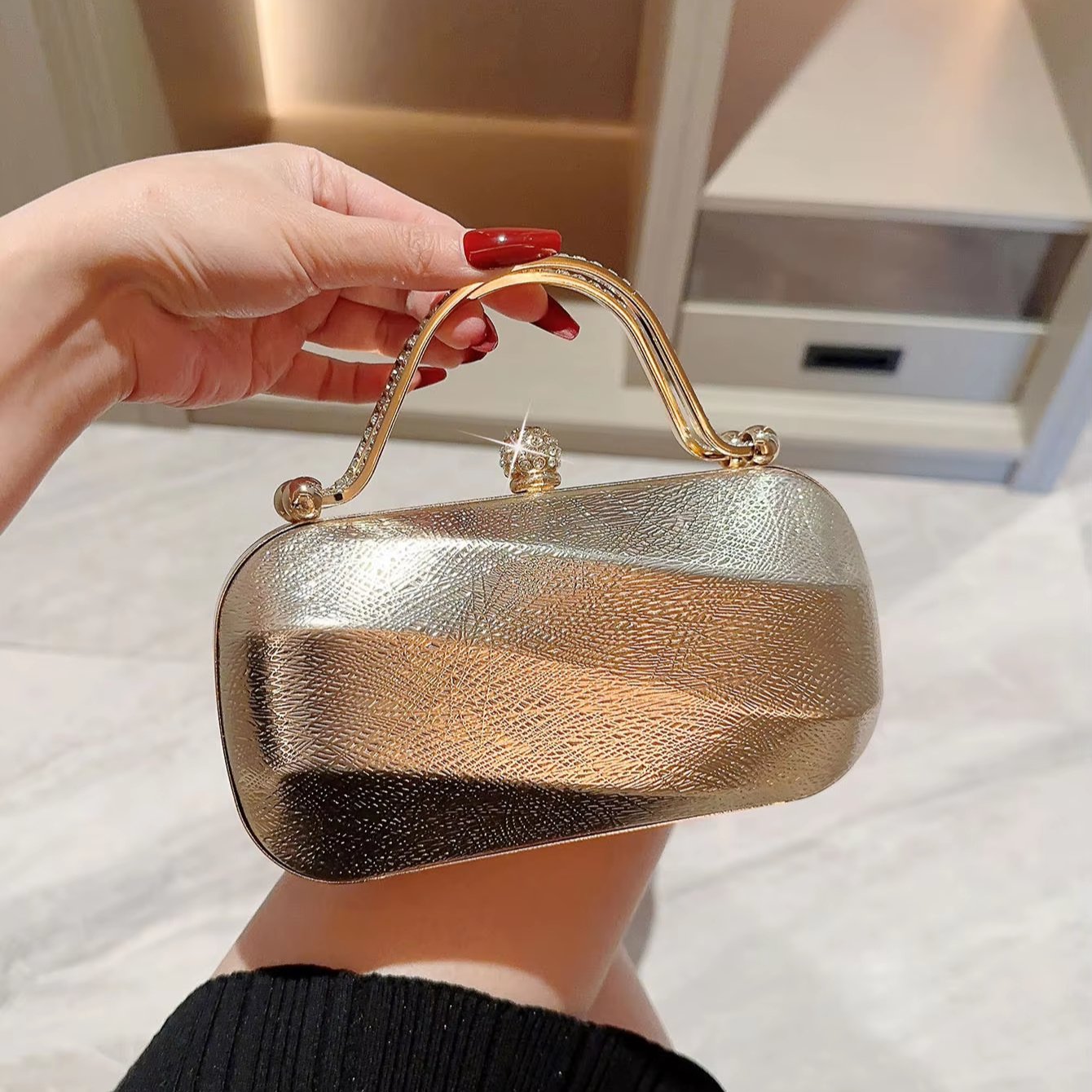 2024 NEW wholesale high quality leather handbags luxury women evening bags clutch banquet wedding party purses