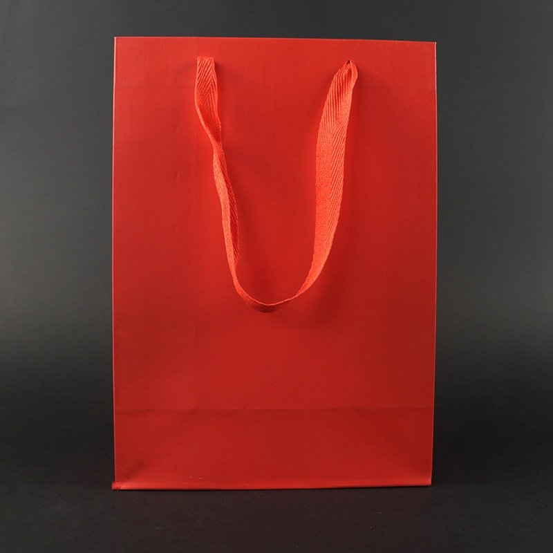 Wholesale High-Grade Red Paper Bag Festive Big Spot Design For Wedding Tote Gift Bag Breathable Red Wine Packing Bag