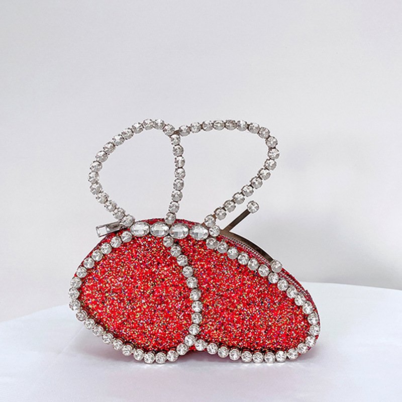 Bolso De Fiesta Sparkle Fancy Butterfly Clutch Purse Wholesale Ladies Bridal Clutches Bling Bag Rhinestone Wedding Evening Bags