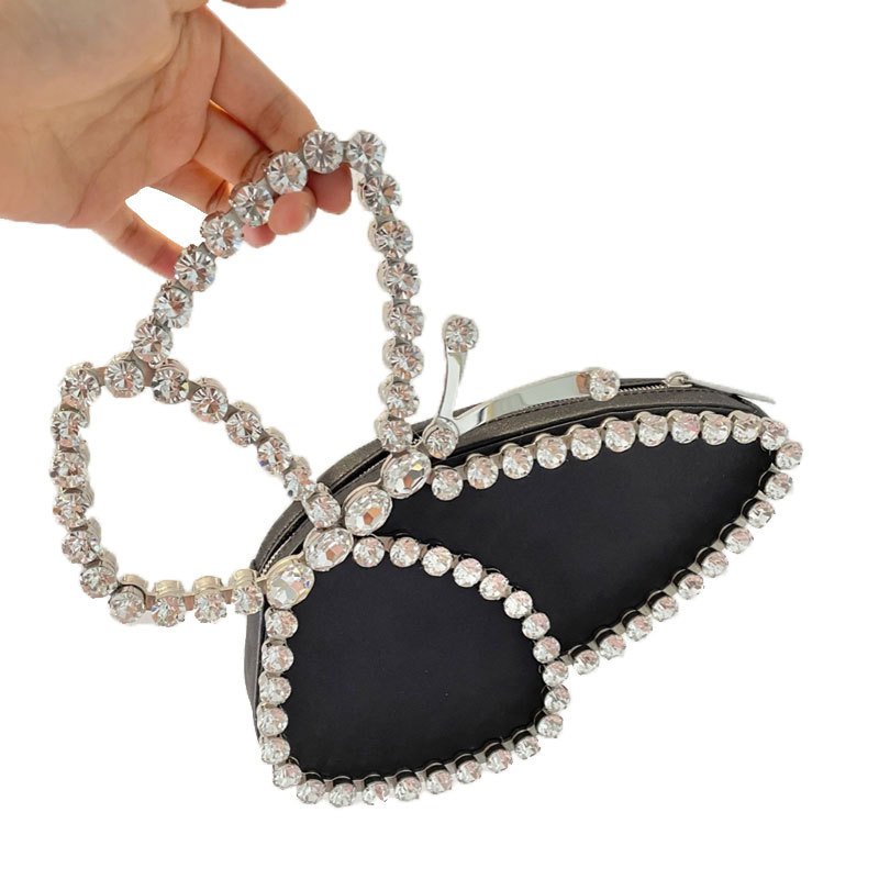 Bolso De Fiesta Sparkle Fancy Butterfly Clutch Purse Wholesale Ladies Bridal Clutches Bling Bag Rhinestone Wedding Evening Bags