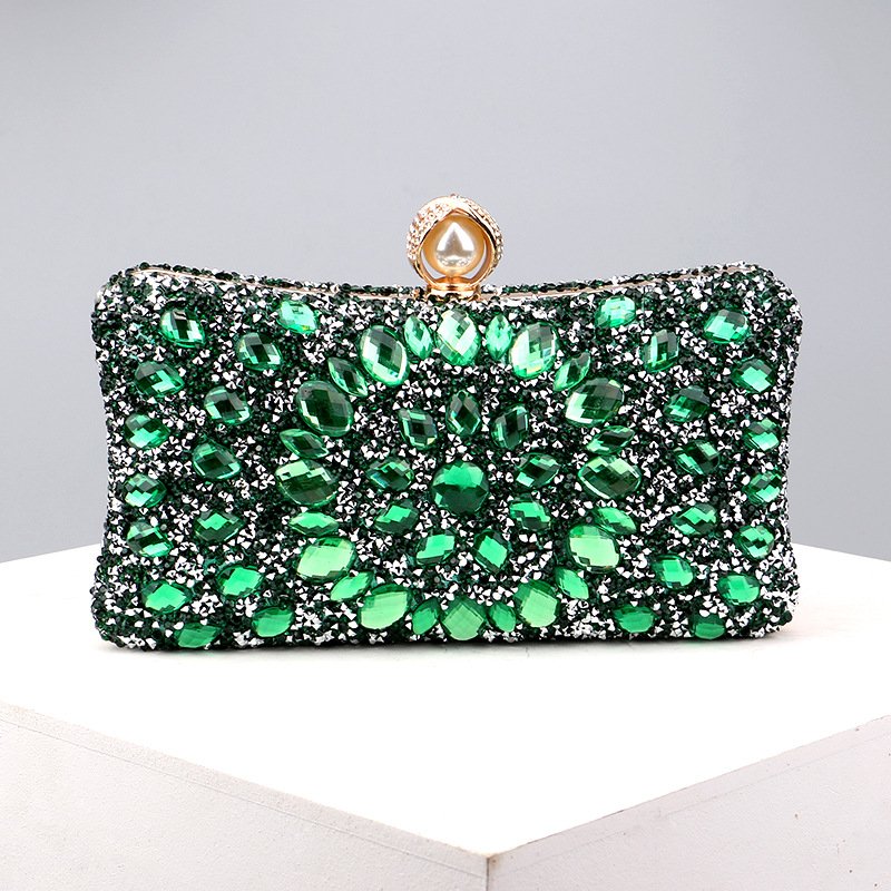 High quality luxury party gold silver elegant rhinestones crystal hand bling ladies purse clutch bag evening bags for women