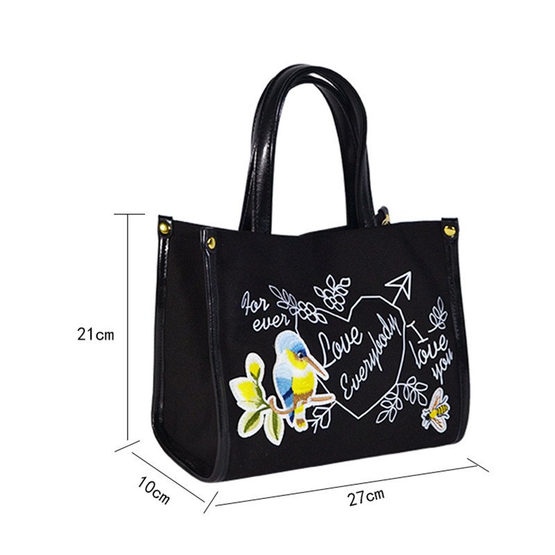 Oem CanvasBag Protect Black Women Tote Hand Bags Women Handbags Ladies Luxury Bucket Hats and PU Leather Graffiti Handbags