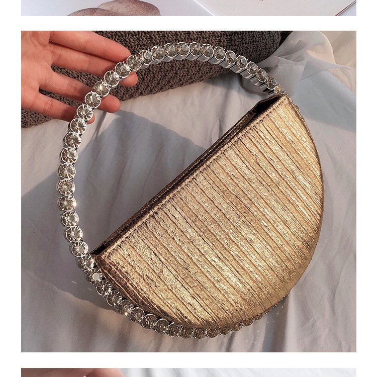 2020 New Luxury Elegant Crystal Evening Bag With Diamond Round Clutch Handbags For Women