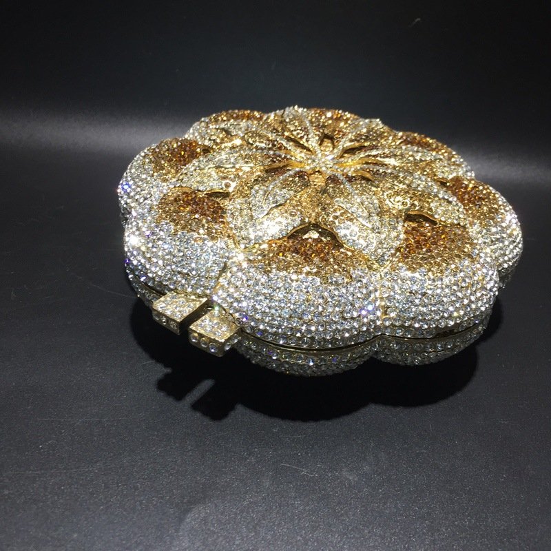 Luxury Crystal Clutch Rhinestones Evening Bag Luxury Crystal Clutch Women Rose Rhinestone Evening Bag for Party and Wedding