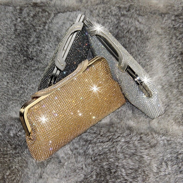CFP B720 Stocked Sparkling Clutch Purse Elegant Crystal Purse Women's Evening Bag