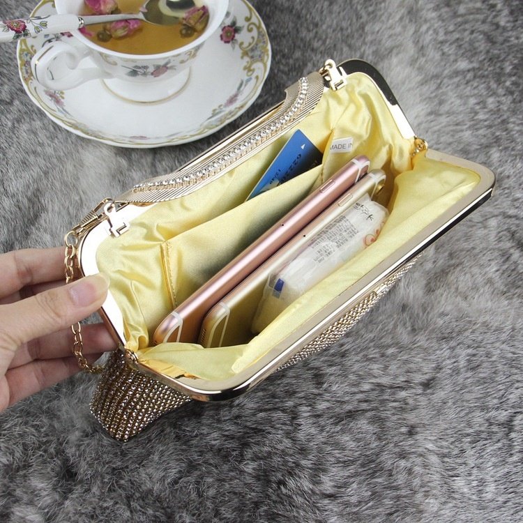 CFP B720 Stocked Sparkling Clutch Purse Elegant Crystal Purse Women's Evening Bag