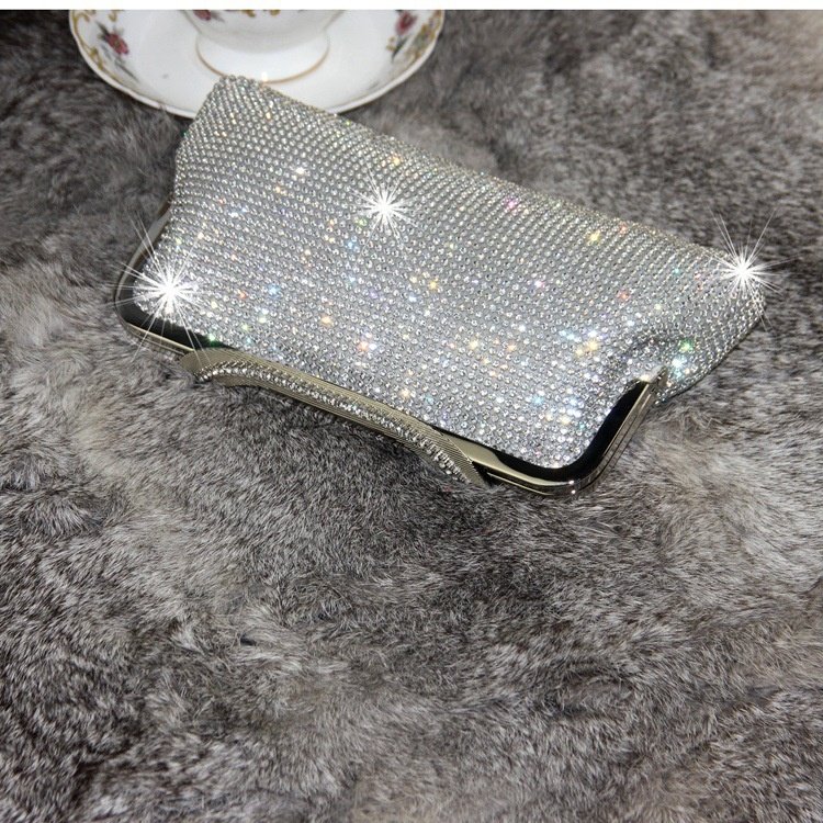 CFP B720 Stocked Sparkling Clutch Purse Elegant Crystal Purse Women's Evening Bag