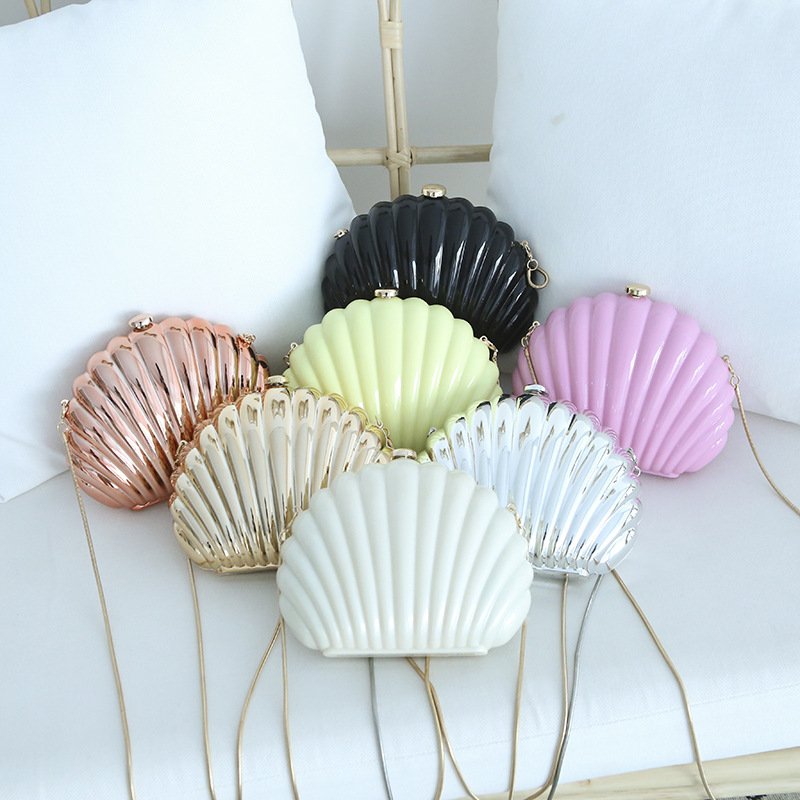 Guangzhou fashion acrylic hard shell gold silver clutch evening bag for lady