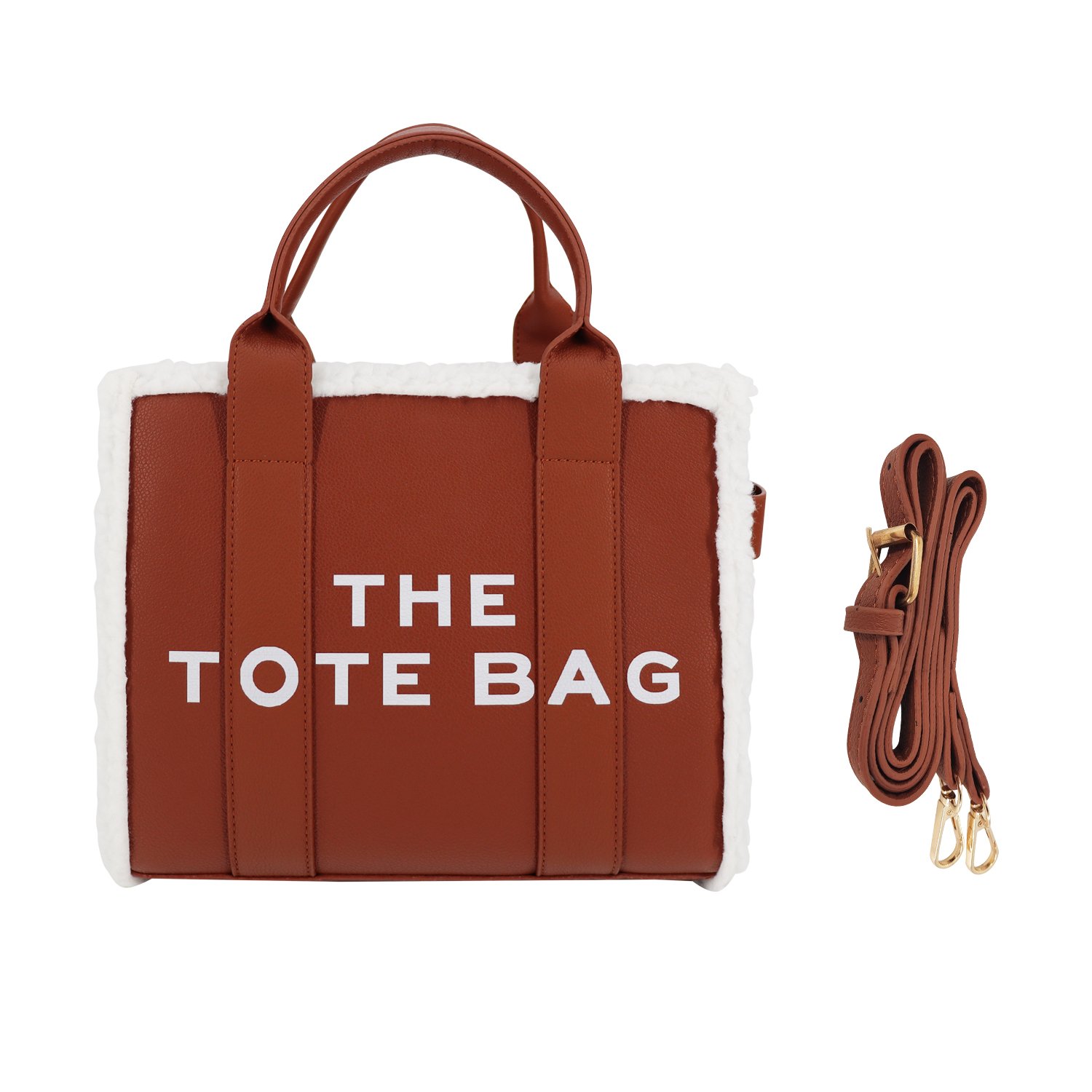 New Design Large Capacity PU Leather Material Tote Bag with An Extended Shoulder Strap