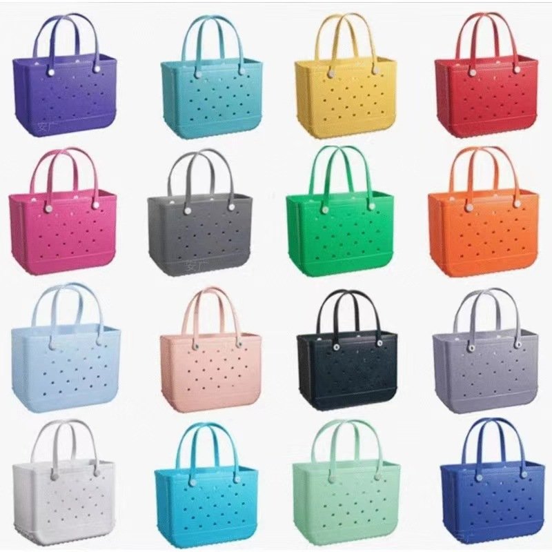 Rarewe Custom Luxury Silicone Matte Rubber Bogg Bag Waterproof Rubber Tote Handbag Beach Bag For Women EVA Bogg Silicone Bag