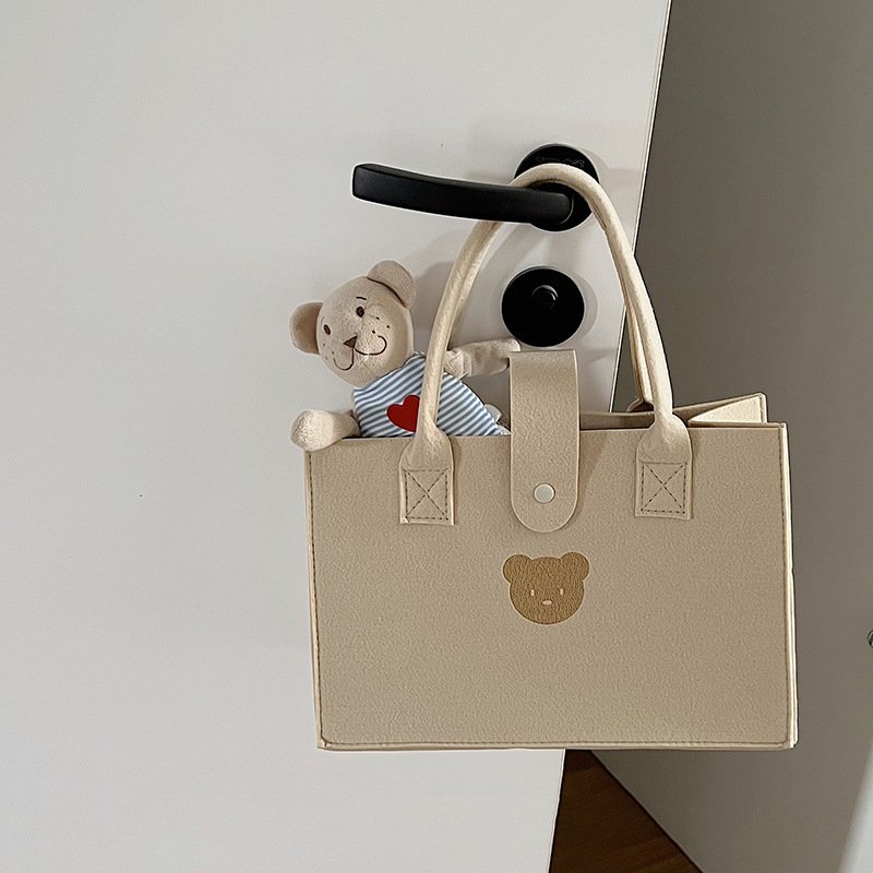 Newly designed Feel Bag Tote Zipper Bag Women's fashion handbag Cute style simple large capacity handbag