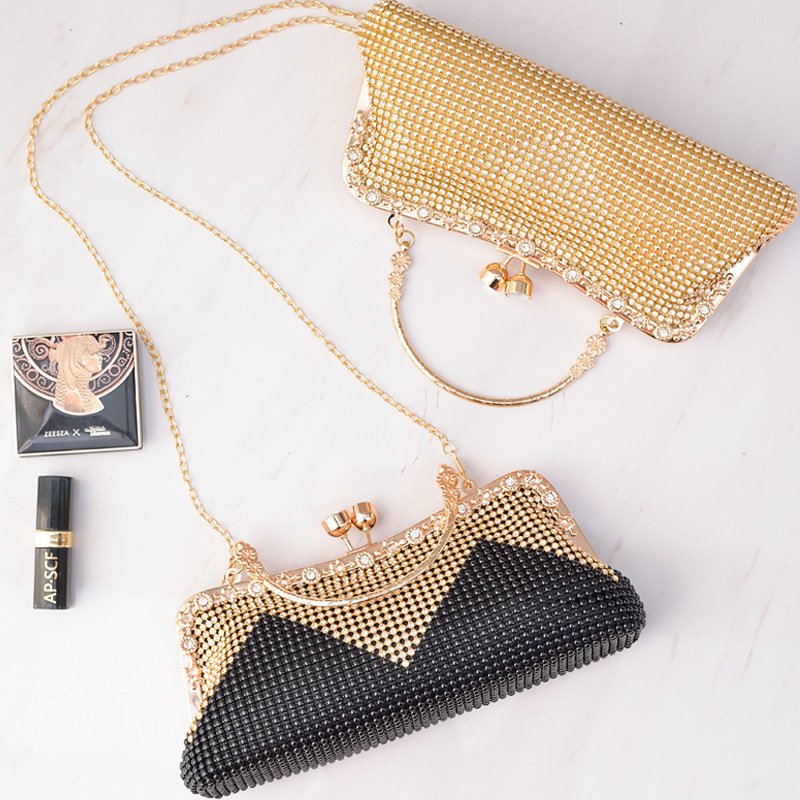 Custom Wholesale Women Clear Evening Clutch Bag Customized Logo Ladies shiny diamond Evening Bag