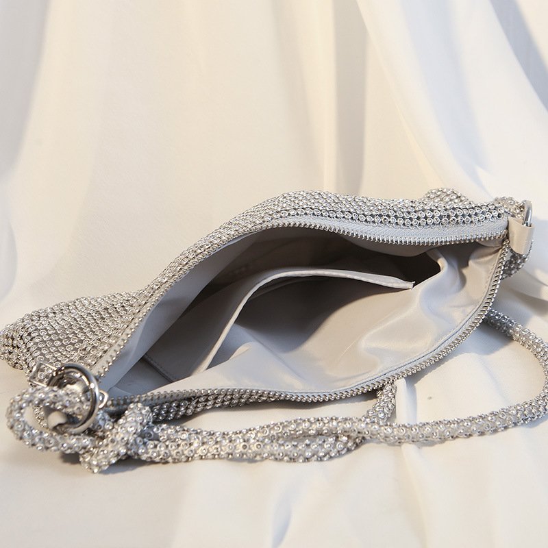 Rhinestone Purse Sparkly Evening Bag Diamond Clutch Purses for Women Prom Crystal Handbag Hobo Bag