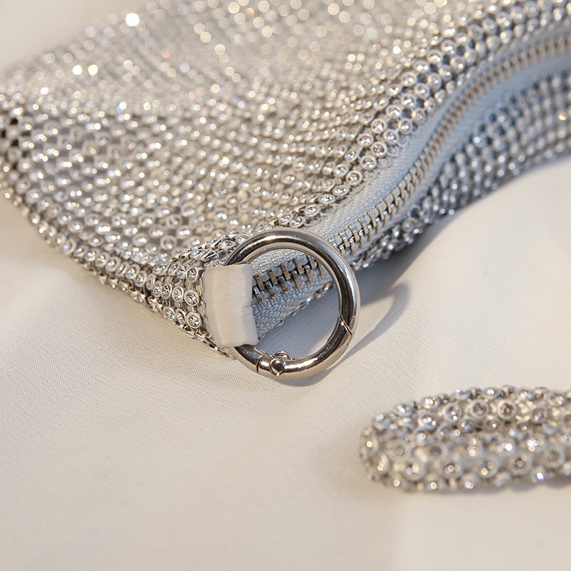 Rhinestone Purse Sparkly Evening Bag Diamond Clutch Purses for Women Prom Crystal Handbag Hobo Bag