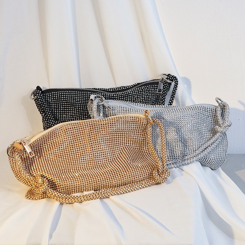 Rhinestone Purse Sparkly Evening Bag Diamond Clutch Purses for Women Prom Crystal Handbag Hobo Bag