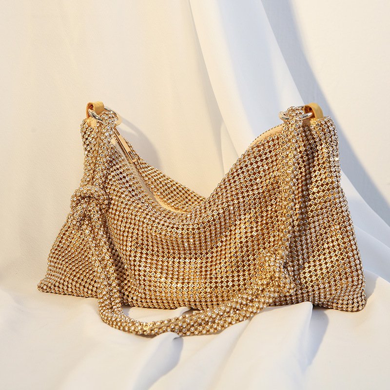 Rhinestone Purse Sparkly Evening Bag Diamond Clutch Purses for Women Prom Crystal Handbag Hobo Bag