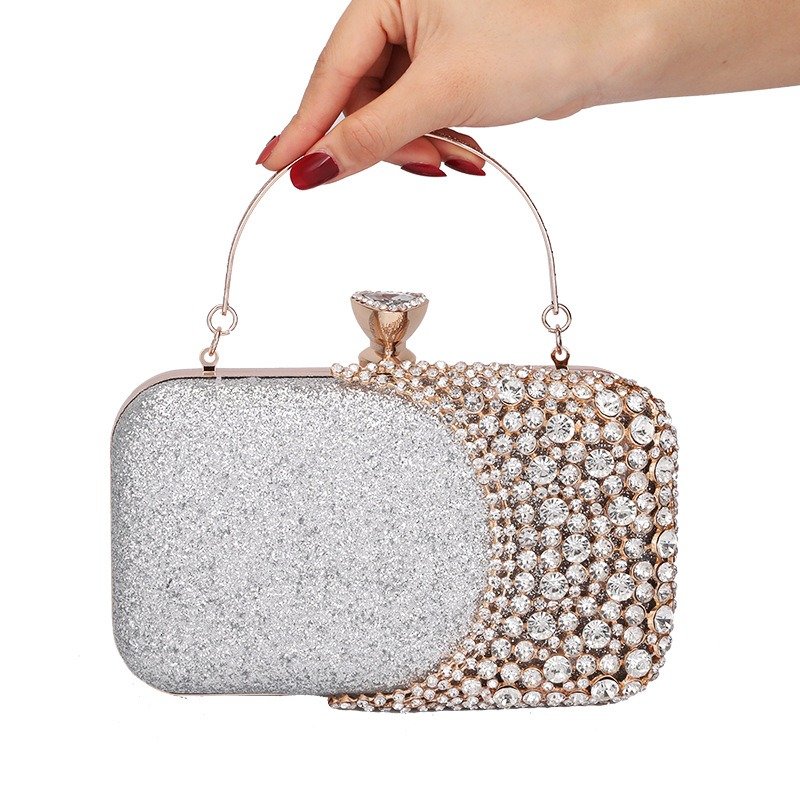 New fashion female evening bag Sequins clutch bags banquet diamond handbag small square bag for woman