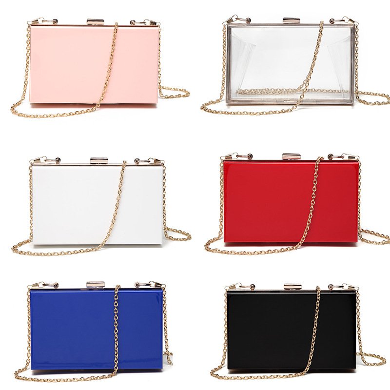 glasses and purse set acrylic purse Transparent Bag 2021 sunglass Clutch purse Chain Clear clutch evening bag