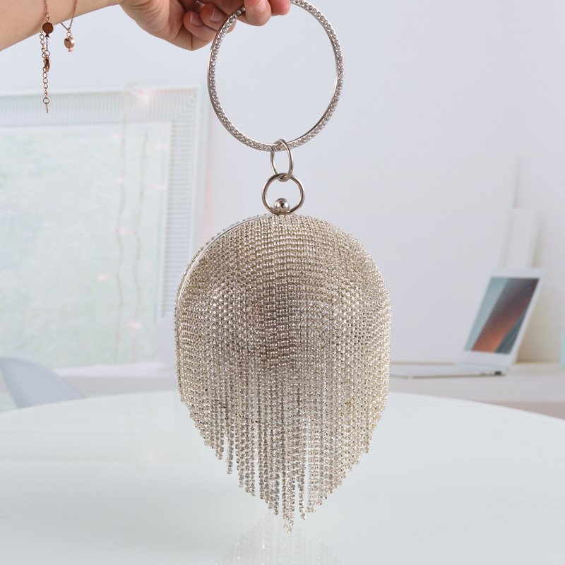 Wholesale Luxury Round Ball Crystal Bling Bag Rhinestone Purses And Handbags Evening Bags for Ladies