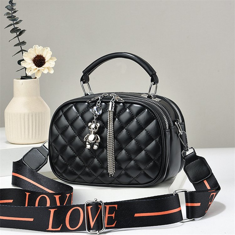 Leather ladies round chains evening bags new style crossbody handbags luxury