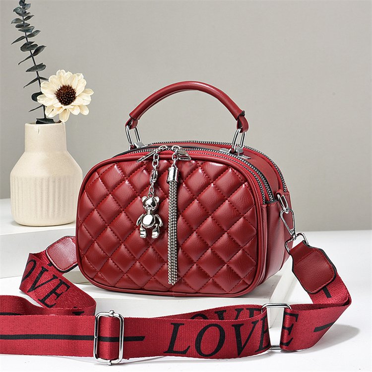 Leather ladies round chains evening bags new style crossbody handbags luxury