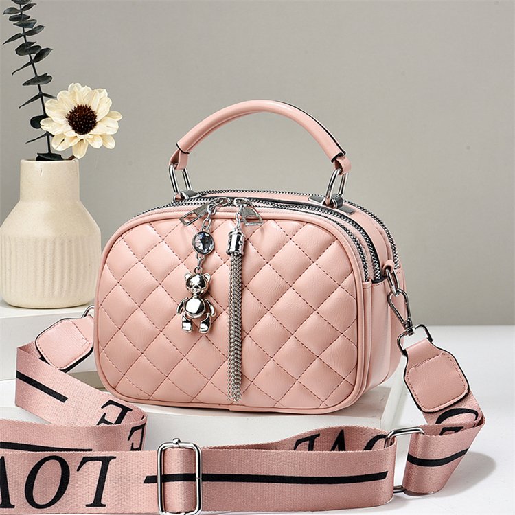 Leather ladies round chains evening bags new style crossbody handbags luxury