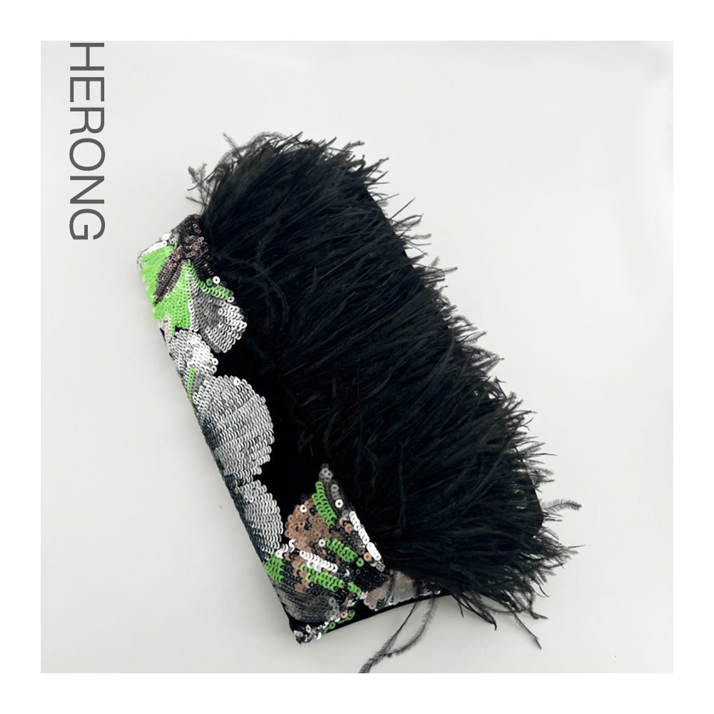 Designer Handmade Luxury Women's Evening Bag Trendy Glitter Sequin Embroidered Beaded Clutch for Party Wedding Banquet