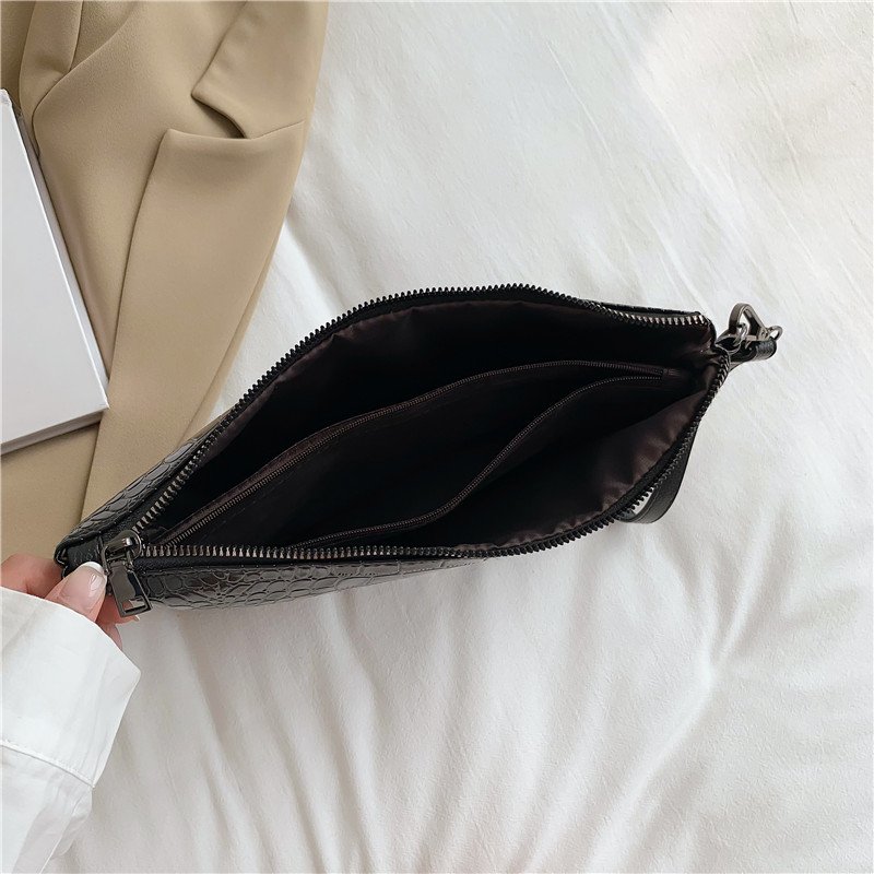 Fashion Casual Alligator Pebbles Pattern Minimalist Women's Zipper Clutch Bag Large Wallet Purse PU Leather Evening Bags