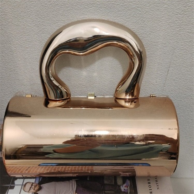 Women's Handbag Bags For Women 2024 Party Clutches Fashion Cylinder Mini Evening Purse Crossbody Shoulder Bag Gold Box Clutch