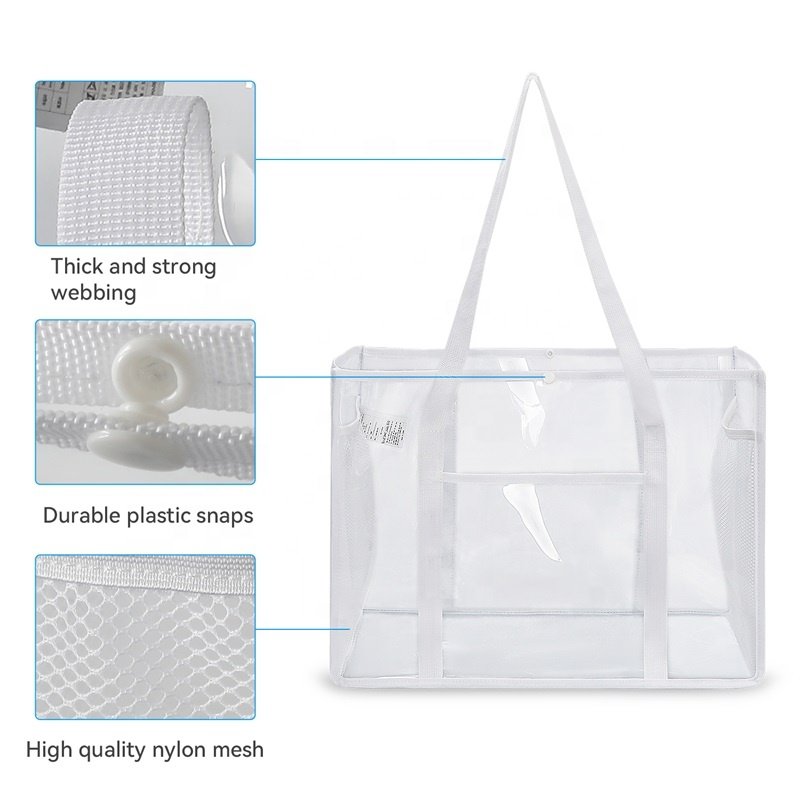 All Seasons Work School Shopping Sports Games Concerts Daily Use Women's Cute Large 45 x 22 x 33 cm PVC Vinyl Clear Tote Bag