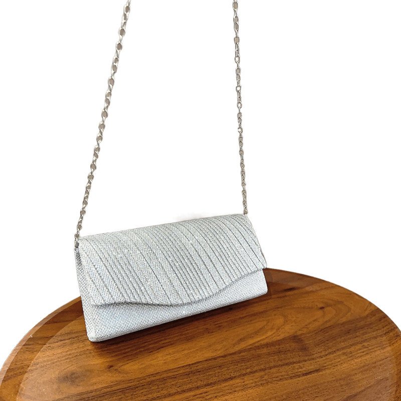 EveBag Glitter Evening Bag Purse Women Envelope Handbag Large Wedding Party Purse Mini Flap Square Metallic Sequin Dress Bag