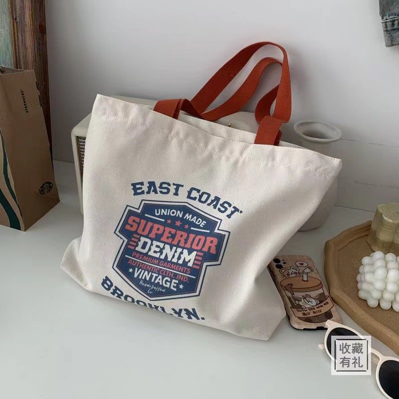 Wholesale student sling shoulder canvas bags for classesg large capacity simple fabric crossbody tote bag for women