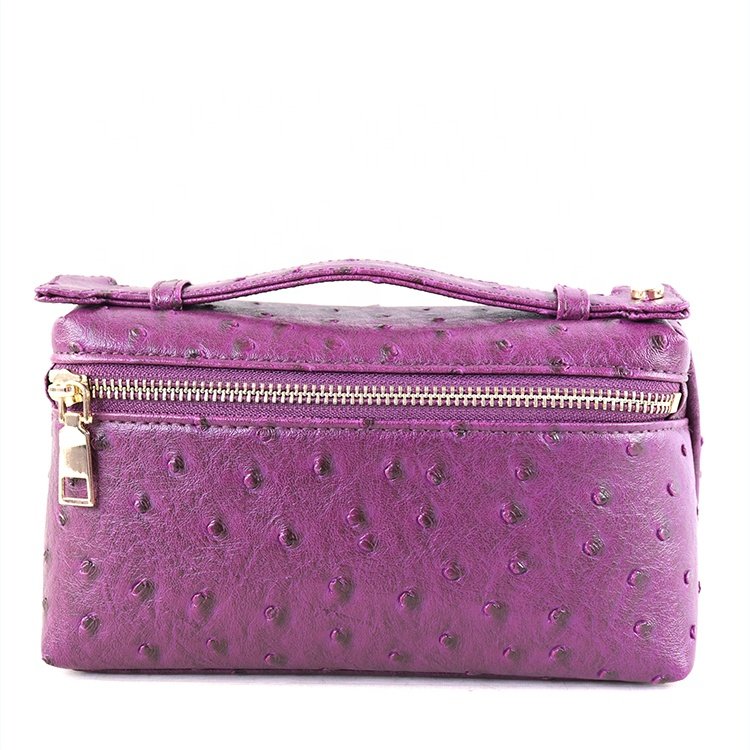 ISO BSCI LVMH factory Multicoloured Lower MOQ ostrich leather bag ladies carried clutch evening bags clutch evening bags
