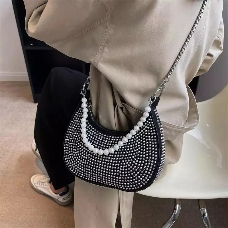 Crystal luxury diamond evening money purse bling hand bag rhinestone women crossbody bags