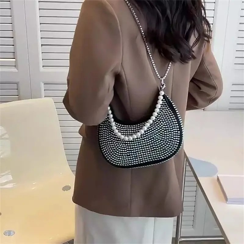 Crystal luxury diamond evening money purse bling hand bag rhinestone women crossbody bags