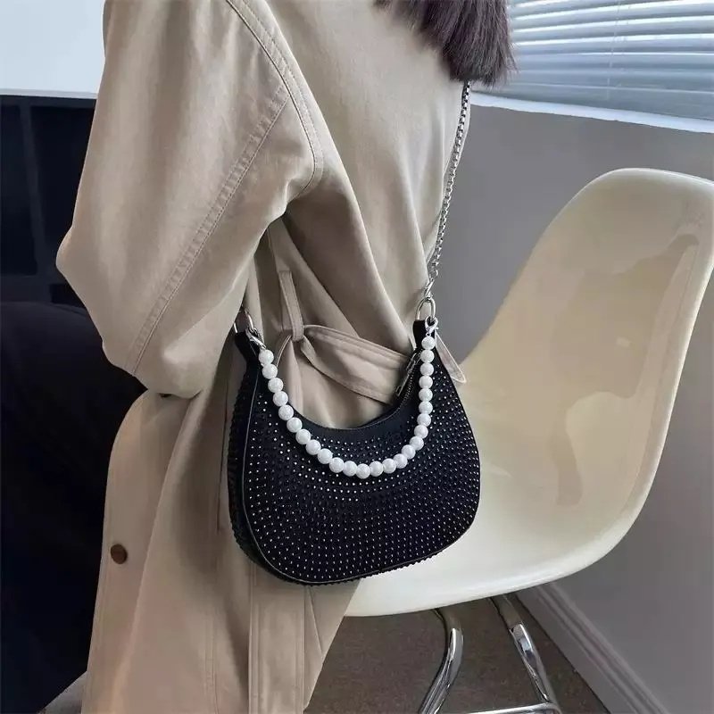 Crystal luxury diamond evening money purse bling hand bag rhinestone women crossbody bags