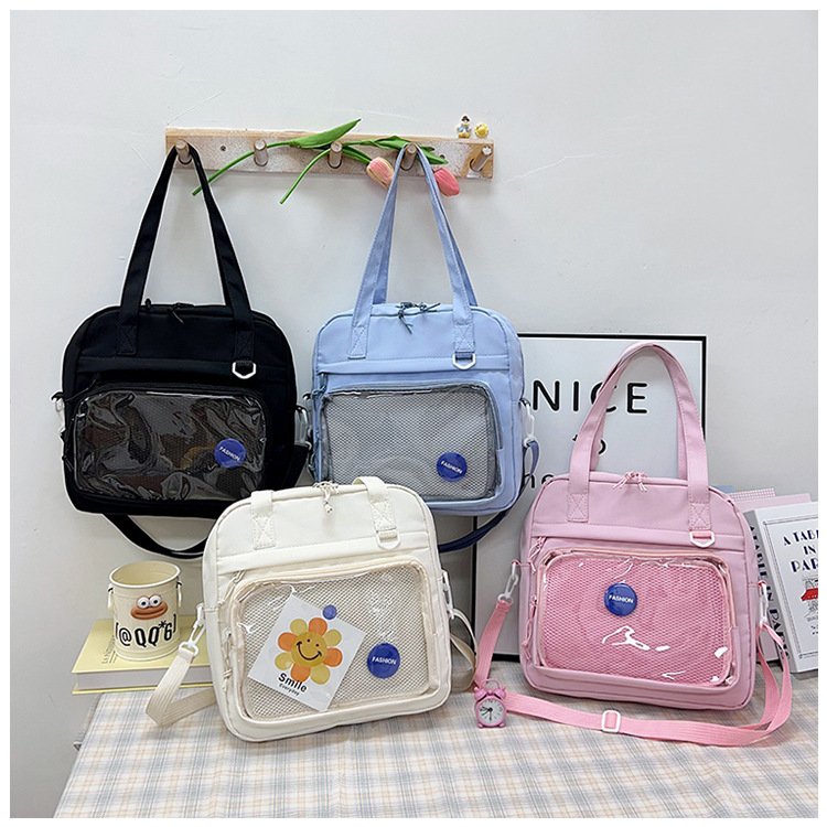 Wholesale Japanese Style Kawaii Bag Girls Mutipockets Transparent Crossbody Bags Women Shoulder Bag