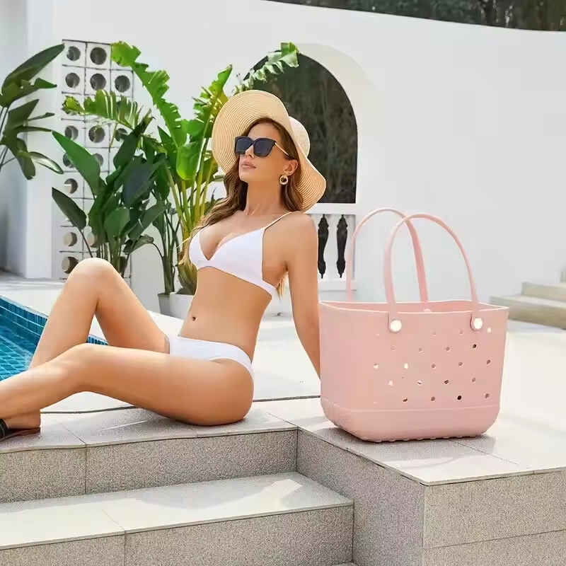 EVA waterproof rubber tote bag Ladies Beach Swimming Fitness storage bag available in a variety of sizes and colors