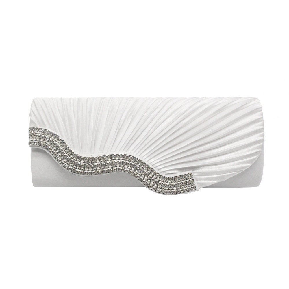 2021 new hot sell Fashion Women Satin Rhinestone Handbags Wedding Clutch Purse Evening Party Bag